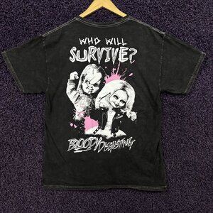 Chucky And Tiffany x Bloody Disgusting Glow in the Dark Tshirt size Medium